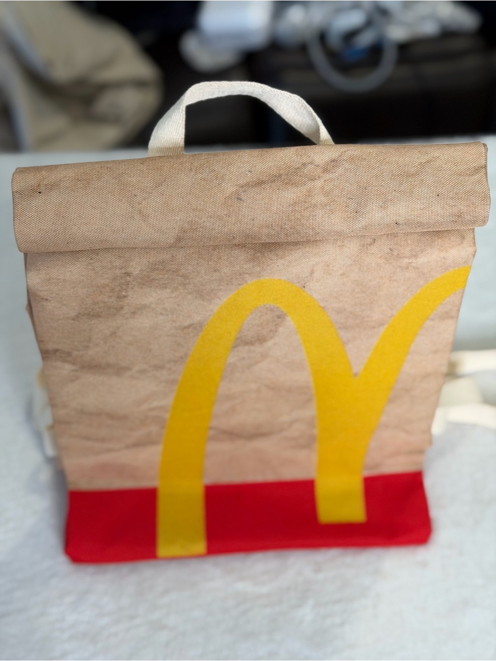 McDonald's Golden Arches Canvas Backpack Bag - Yellow & Red